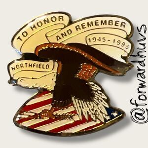 Northfield Commemorative Eagle Pin – 1945–1995 – Patriotic Tribute